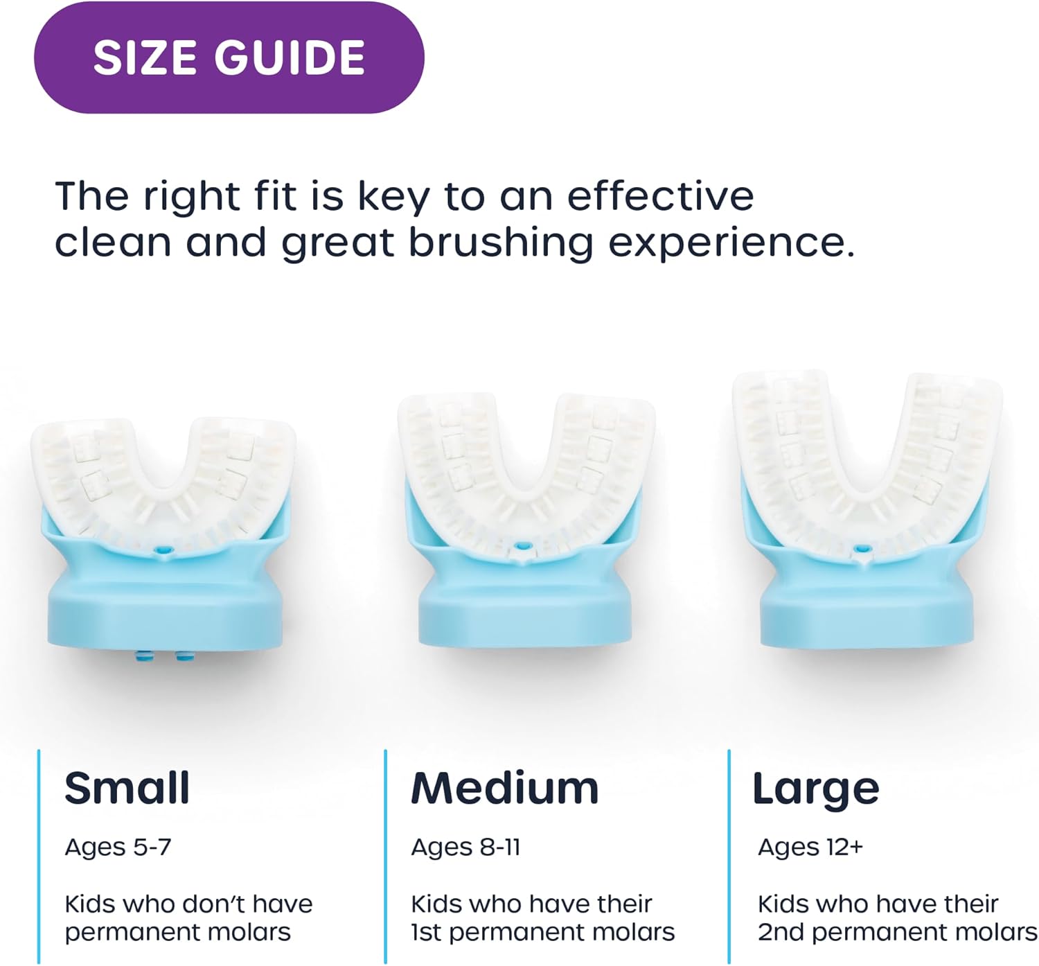 Willo Opticlean Mouthpiece for use with AutoFlo Plus Toothbrush, Replace Every 3 Months - White, Small (Kids Ages 5-7 Years)